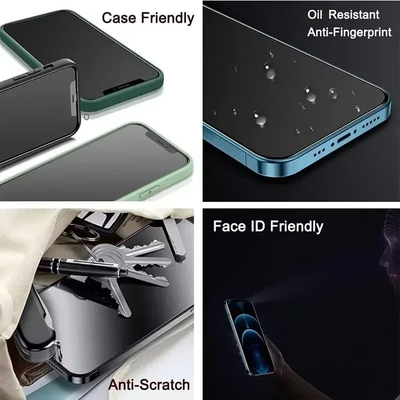 Minimalist iPhone Privacy Screen Protector – Anti-Spy Tempered Glass with Discreet Viewing Protection, Clear Display Clarity & Scratch-Resistant Front Film