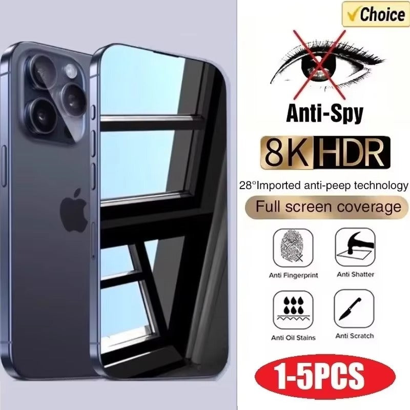 Minimalist iPhone Privacy Screen Protector – Anti-Spy Tempered Glass with Discreet Viewing Protection, Clear Display Clarity & Scratch-Resistant Front Film