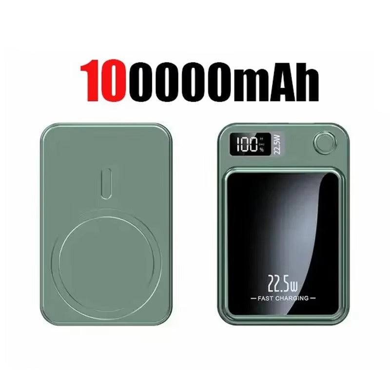 Premium 200000mAh Power Bank Magnetic Wireless Fast Charging 22.5W, Large Capacity Portable External Battery for iPhone Samsung Xiaomi