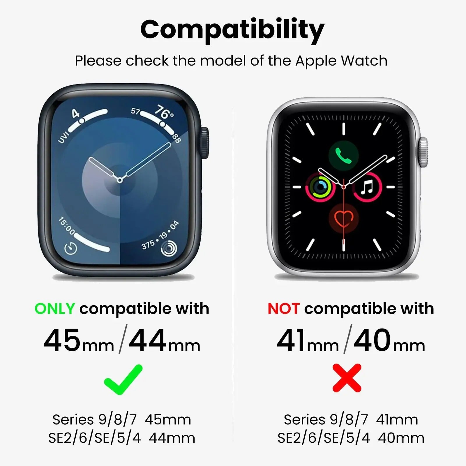Premium Apple Watch Clear Strap & Protective Case Mod Kit with Transparent Upgrade Design