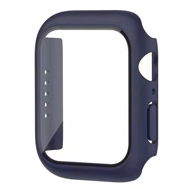 Premium Apple Watch Glass Case & Screen Protector Cover, Full Protection Housing for Series Watches 38mm–45mm