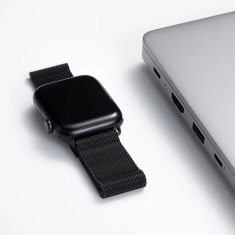 Premium Apple Watch Milanese Loop Band, Stainless Steel Mesh Strap for Ultra & Series Models 38mm–49mm
