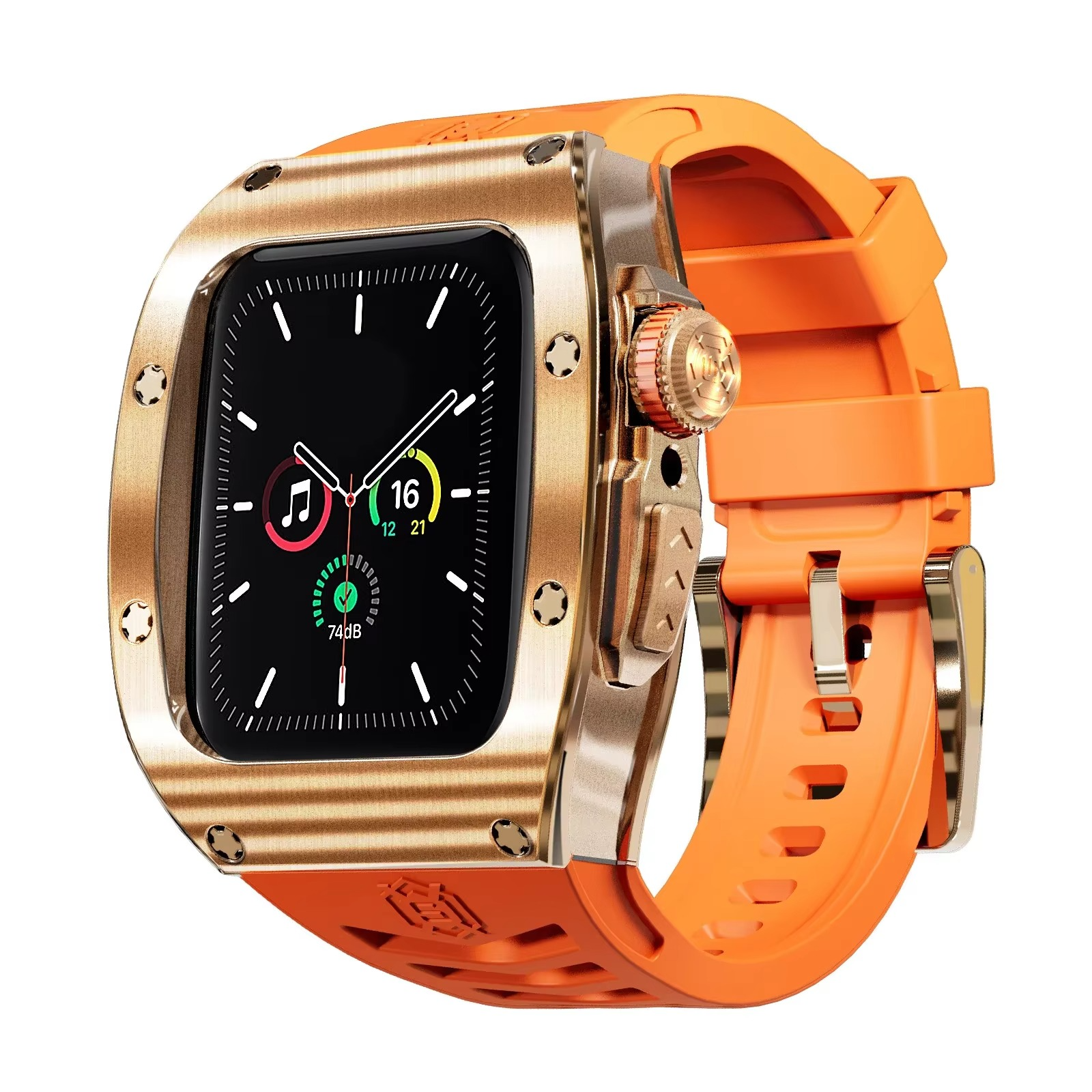 Premium Apple Watch Mod Kit with Stainless Steel Case & Sport Band, Upgrade Protection Set for Ultra & Series Models