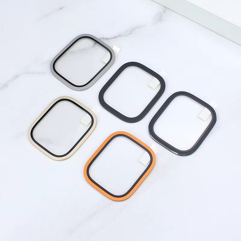 Premium Apple Watch Ultra 49mm Metal Bumper Case with Tempered Glass Screen Protector, Aluminum Alloy Full Protection Cover