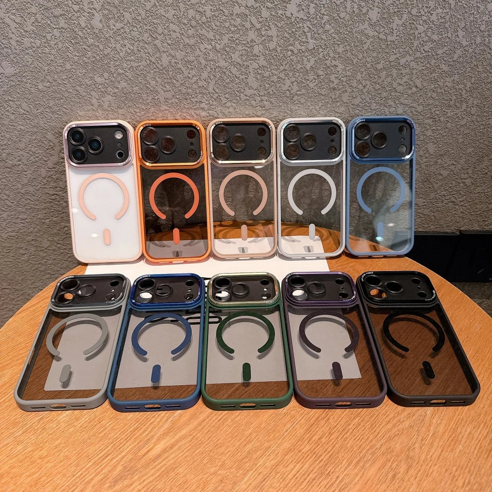 Premium iPhone Case — MagSafe Clear Shockproof Anti-Fingerprint Cover with Slim Grip Design and Wireless-Charging Support