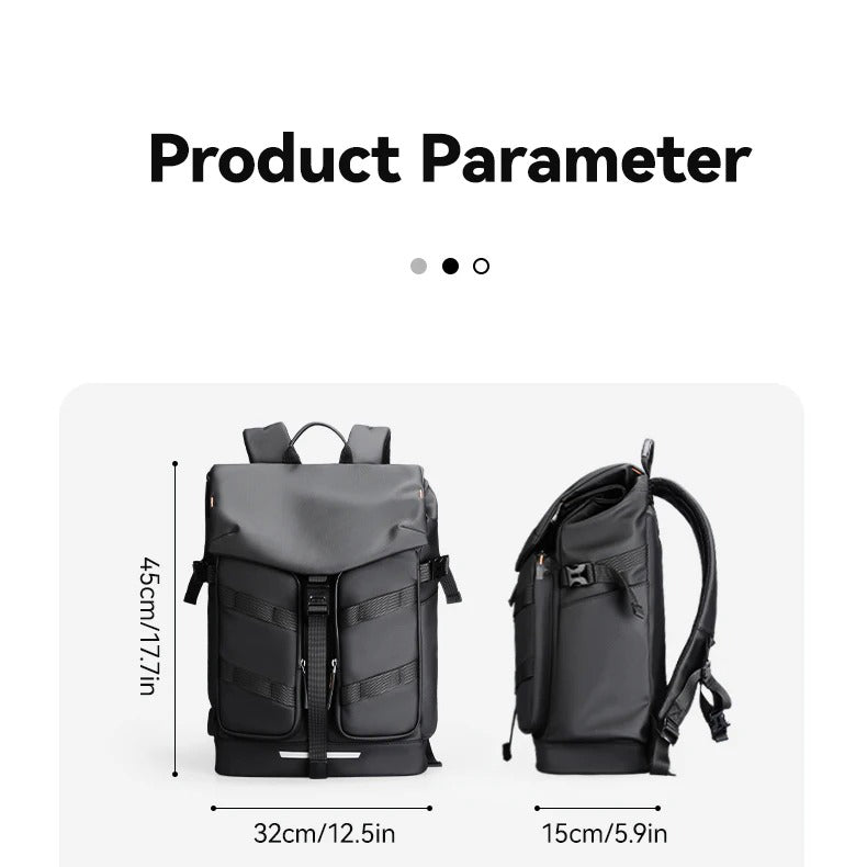 Premium Men's Laptop Backpack for Work and Travel, Large Capacity Oxford Commuter Backpack with Computer Compartment and Business Style