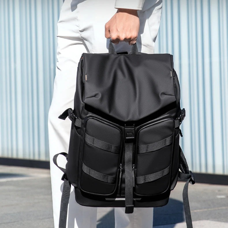 Premium Men's Laptop Backpack for Work and Travel, Large Capacity Oxford Commuter Backpack with Computer Compartment and Business Style