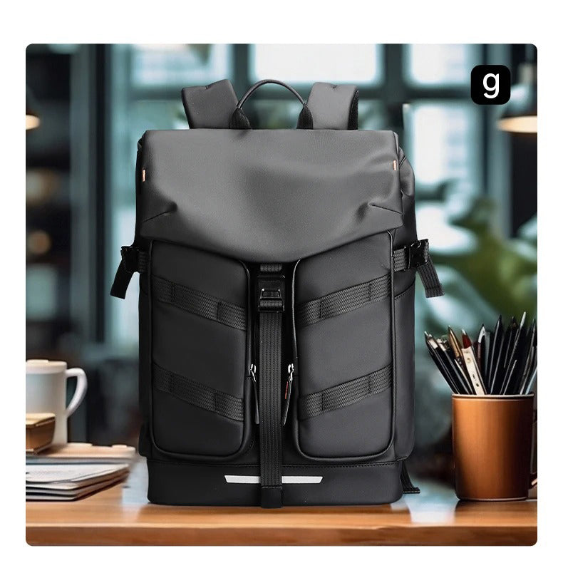 Premium Men's Laptop Backpack for Work and Travel, Large Capacity Oxford Commuter Backpack with Computer Compartment and Business Style