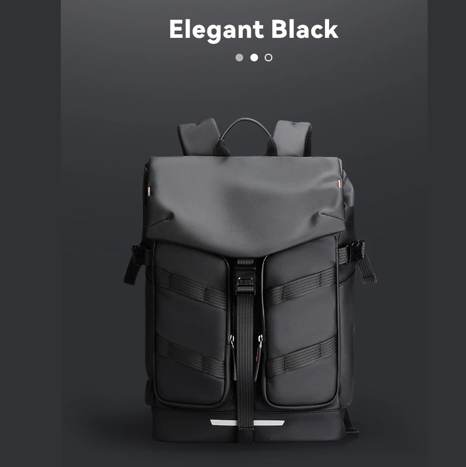 Premium Men's Laptop Backpack for Work and Travel, Large Capacity Oxford Commuter Backpack with Computer Compartment and Business Style