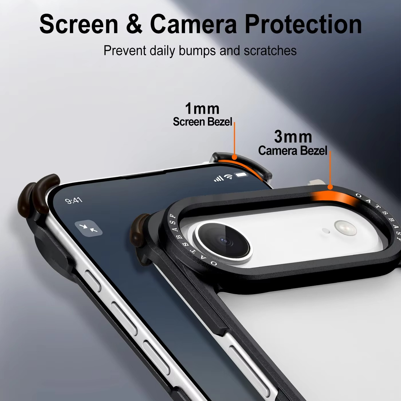 Premium iPhone Case — Slim Aluminum Alloy Frameless Shockproof Protective Cover with Minimalist Wireless-Charging Compatible Design