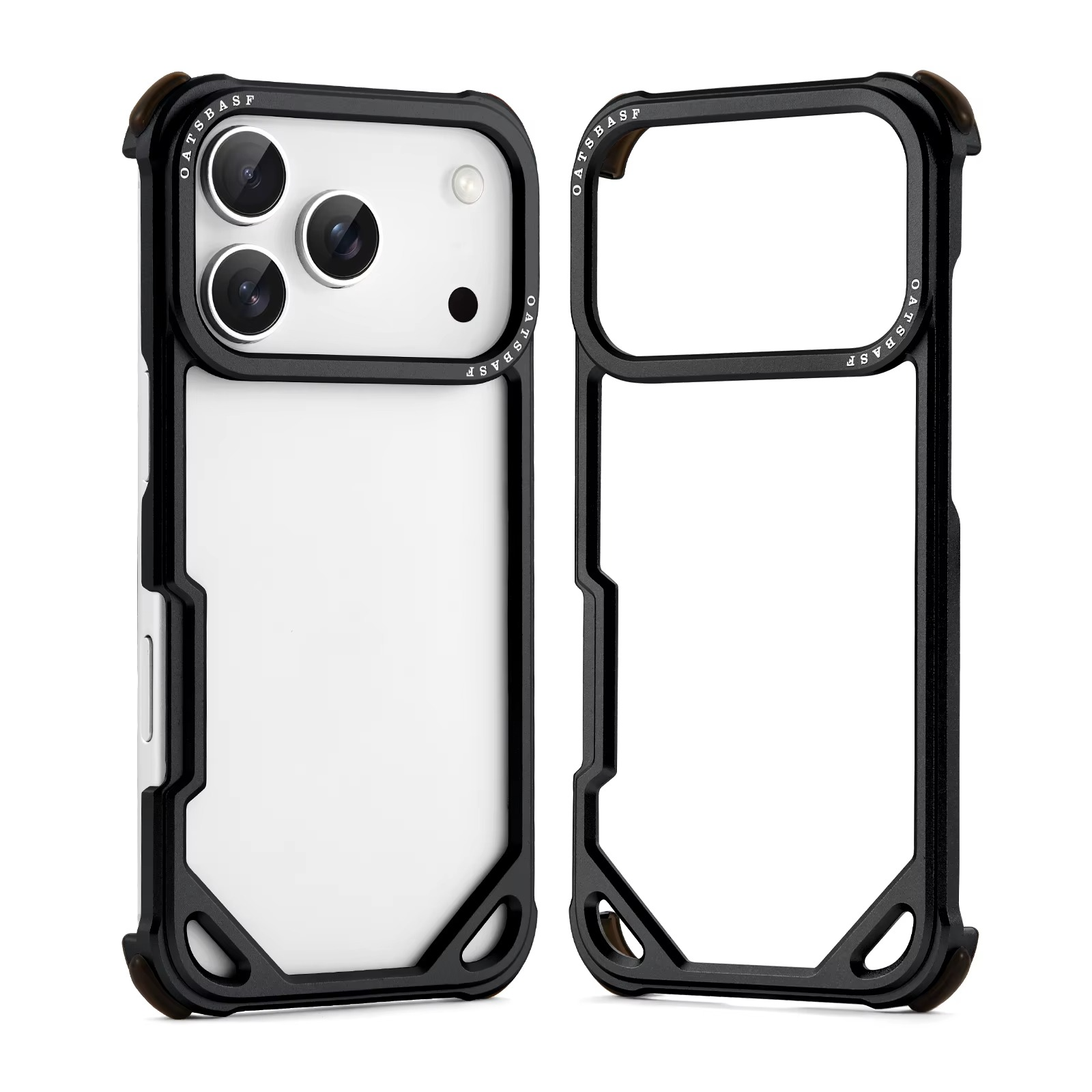 Premium iPhone Case — Slim Aluminum Alloy Frameless Shockproof Protective Cover with Minimalist Wireless-Charging Compatible Design