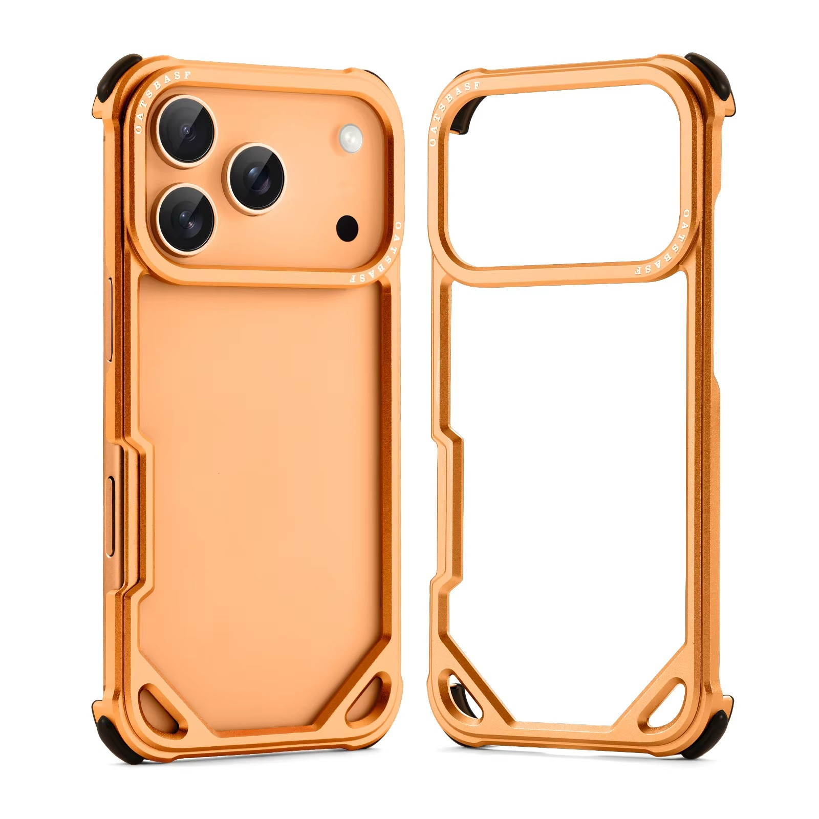 Premium iPhone Case — Slim Aluminum Alloy Frameless Shockproof Protective Cover with Minimalist Wireless-Charging Compatible Design