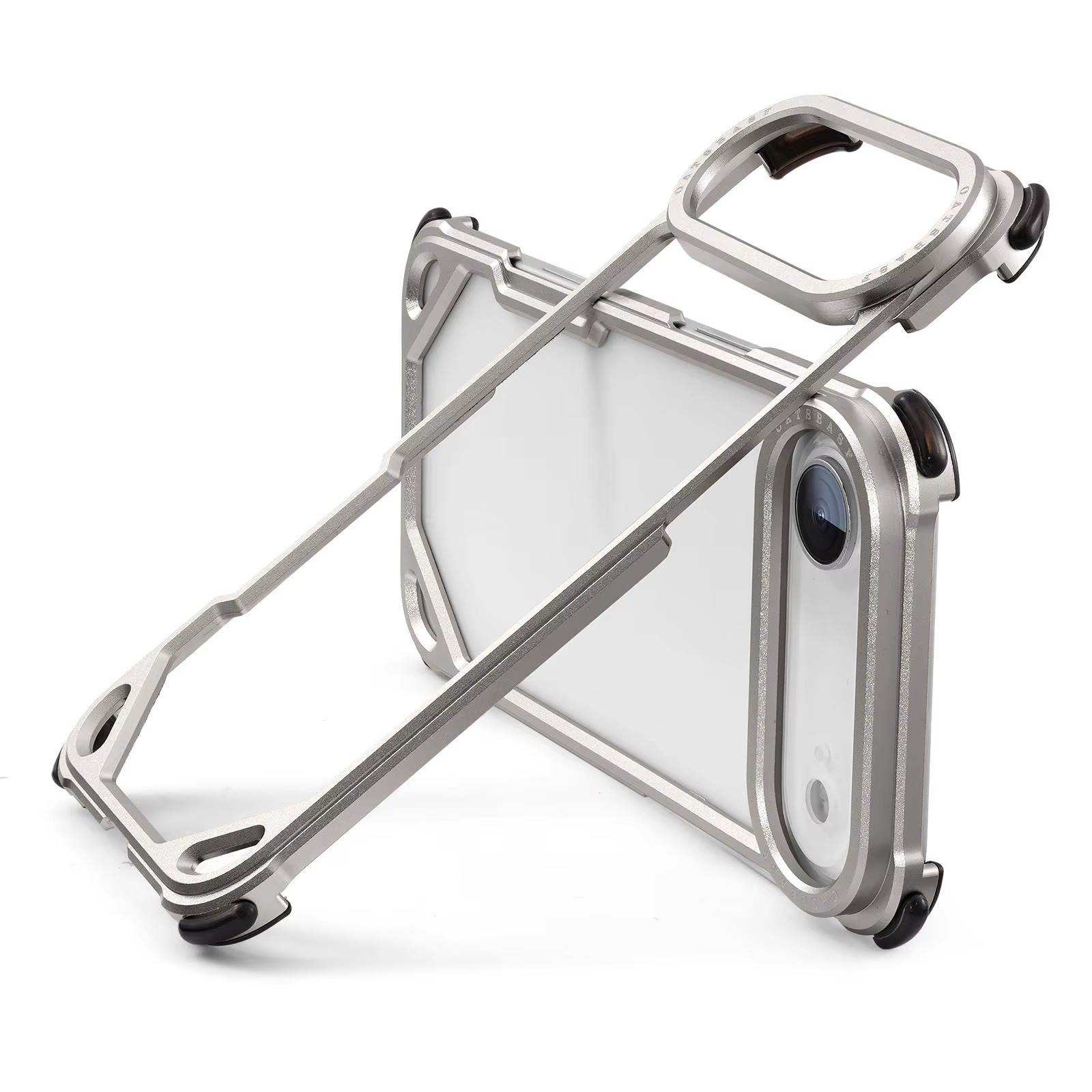 Premium iPhone Case — Slim Aluminum Alloy Frameless Shockproof Protective Cover with Minimalist Wireless-Charging Compatible Design