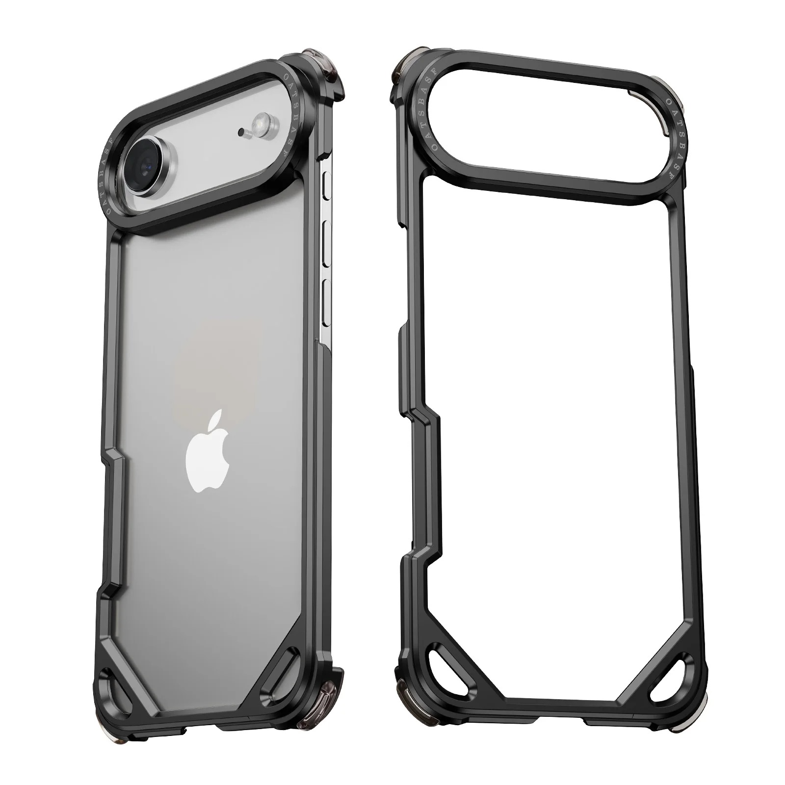Premium iPhone Case — Slim Aluminum Alloy Frameless Shockproof Protective Cover with Minimalist Wireless-Charging Compatible Design