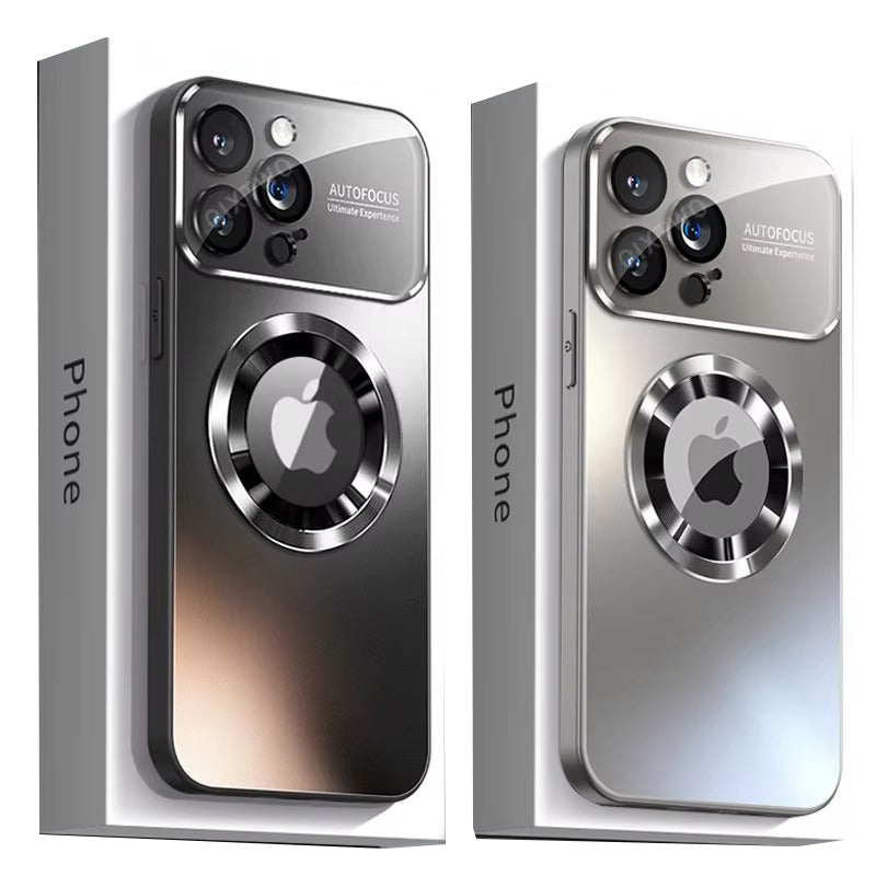 Premium iPhone Case — MagSafe Compatible Shockproof Cover with Glass Camera Lens Protection, Slim Magnetic Anti-Fingerprint Design