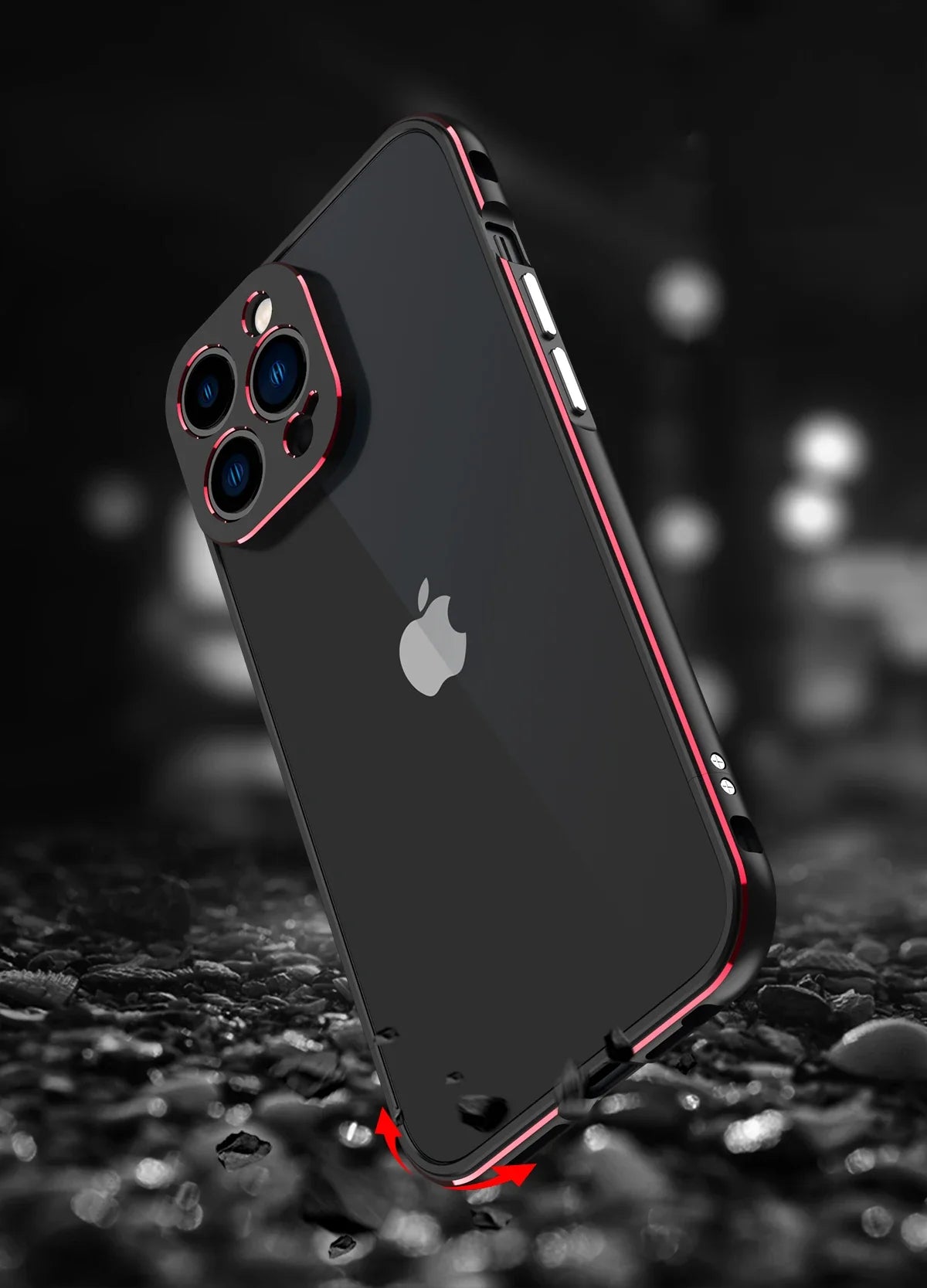 Premium iPhone Case — Slim Aluminum Metal Bumper Frame with Camera Protector, Shockproof Heavy-Duty Anti-Scratch Protective Design