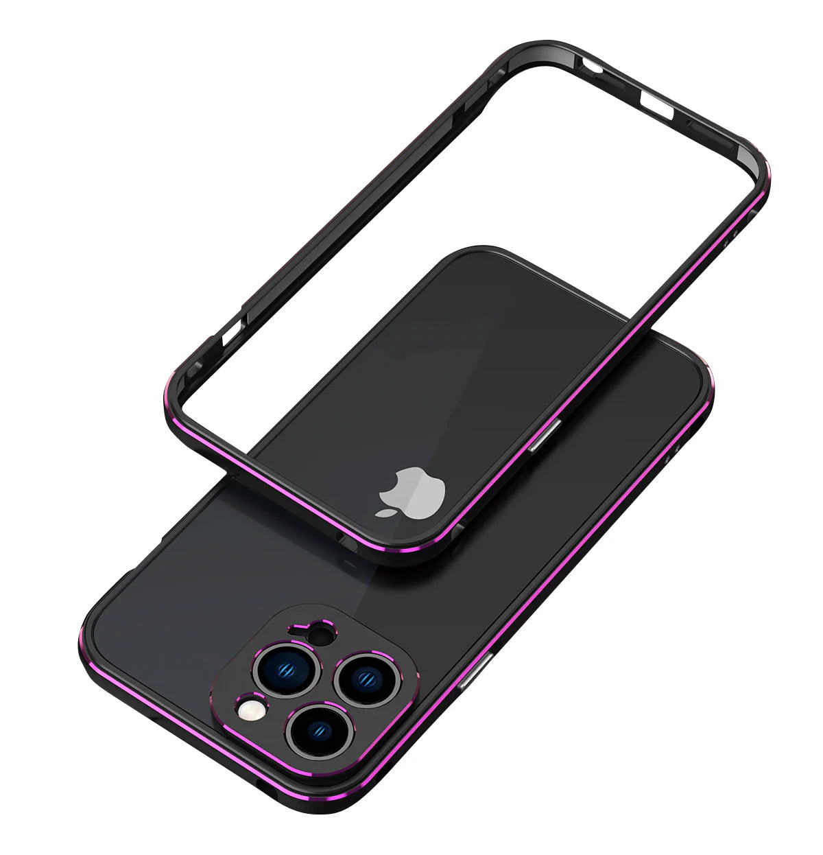 Premium iPhone Case — Slim Aluminum Metal Bumper Frame with Camera Protector, Shockproof Heavy-Duty Anti-Scratch Protective Design