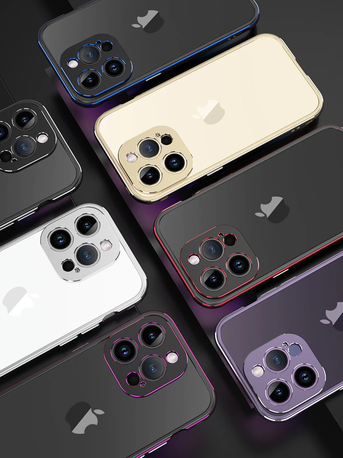 Premium iPhone Case — Slim Aluminum Metal Bumper Frame with Camera Protector, Shockproof Heavy-Duty Anti-Scratch Protective Design