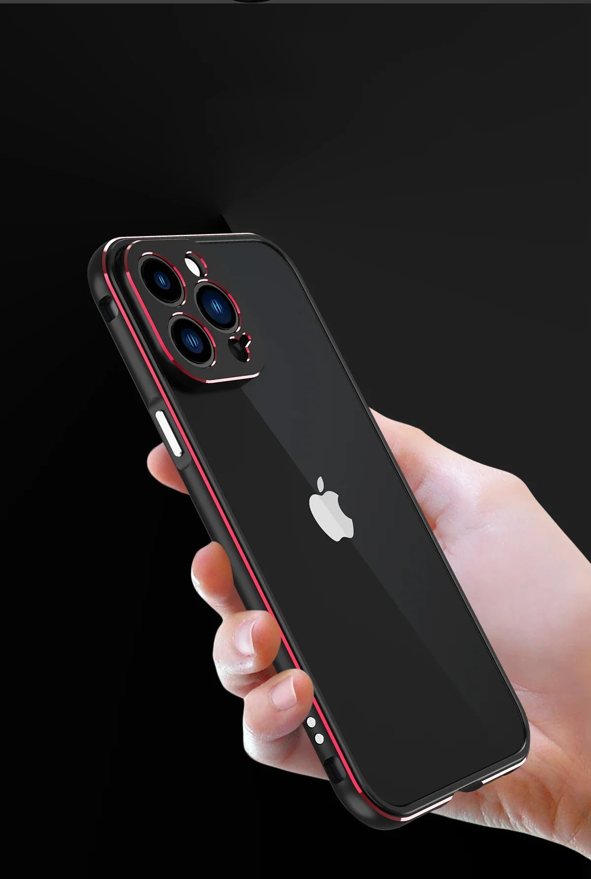 Premium iPhone Case — Slim Aluminum Metal Bumper Frame with Camera Protector, Shockproof Heavy-Duty Anti-Scratch Protective Design