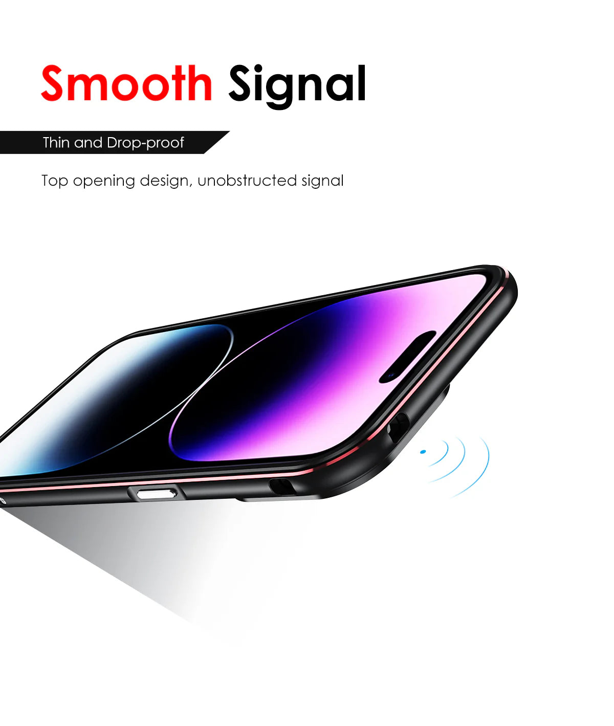 Premium iPhone Case — Slim Aluminum Metal Bumper Frame with Camera Protector, Shockproof Heavy-Duty Anti-Scratch Protective Design