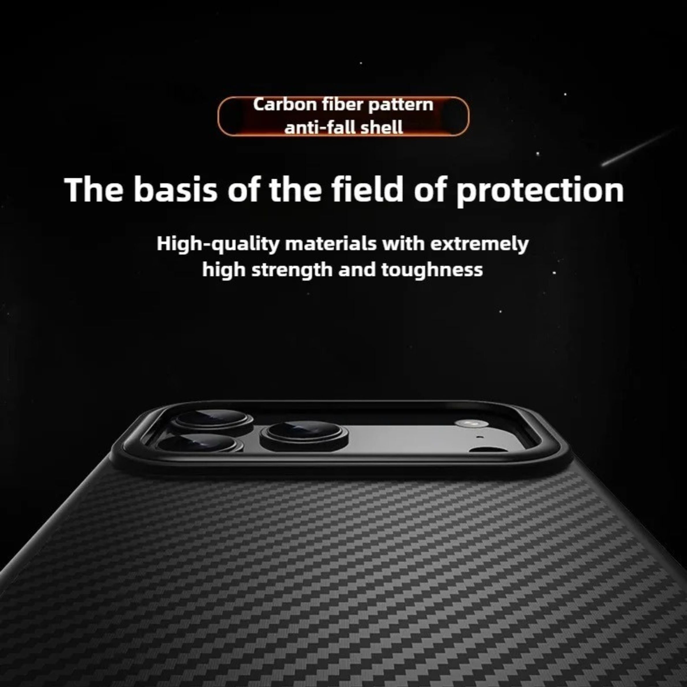 Premium iPhone Case — 600D Kevlar Magnetic Cover with Carbon Fiber TPU+PC Build, Anti-Fingerprint Shockproof Design & MagSafe Compatibility