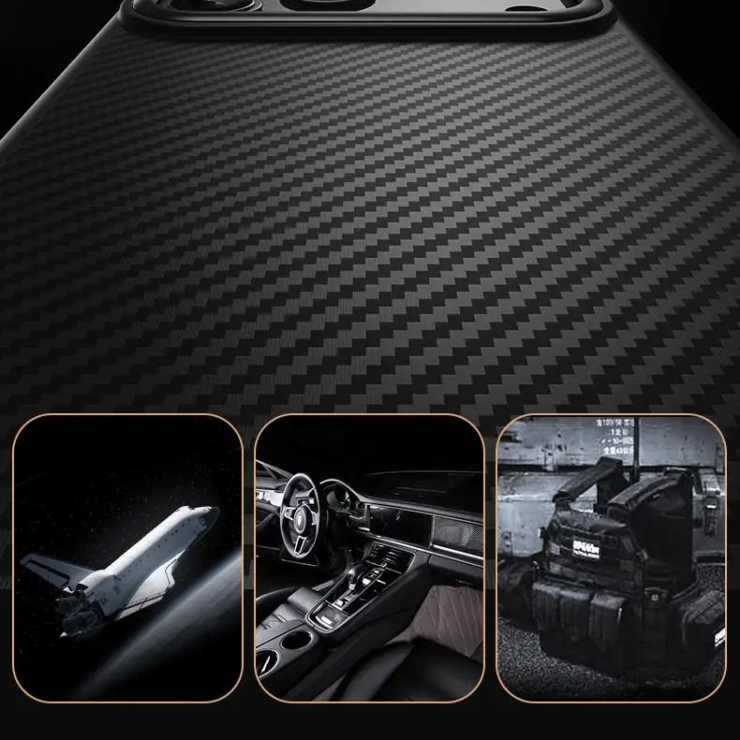 Premium iPhone Case — 600D Kevlar Magnetic Cover with Carbon Fiber TPU+PC Build, Anti-Fingerprint Shockproof Design & MagSafe Compatibility