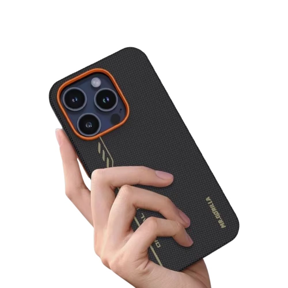 Premium iPhone Case — 600D Kevlar Series Blueo Aramid Fiber Cover with Magnetic Half-Wrapped Design, Shockproof Anti-Fingerprint Anti-Scratch Protection for iPhone 16 Pro and Pro Max