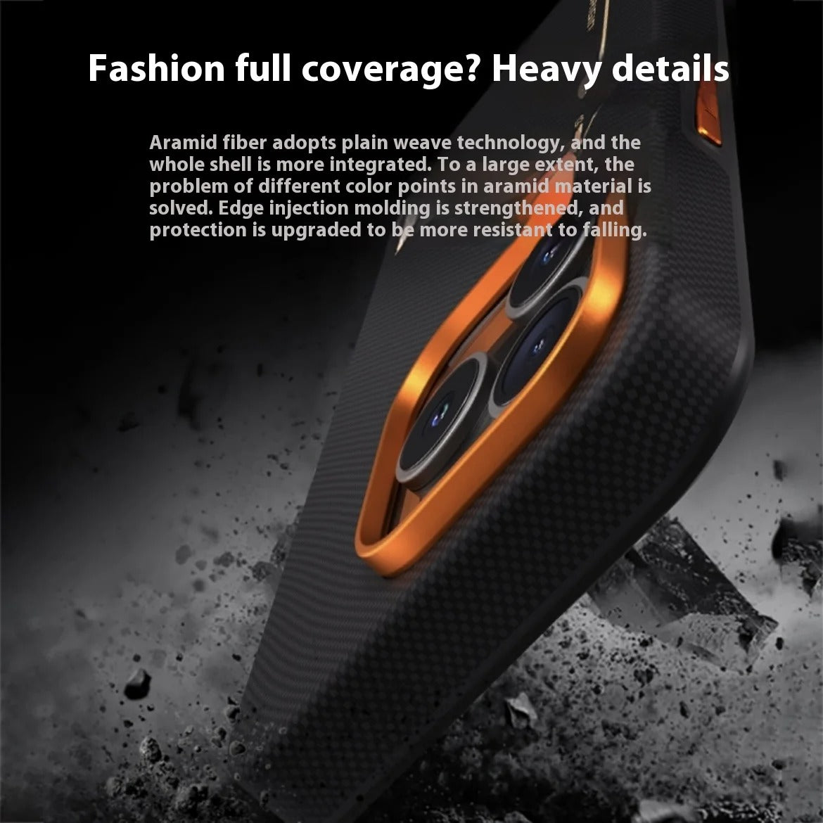 Premium iPhone Case — 600D Kevlar Series Blueo Aramid Fiber Cover with Magnetic Half-Wrapped Design, Shockproof Anti-Fingerprint Anti-Scratch Protection for iPhone 16 Pro and Pro Max