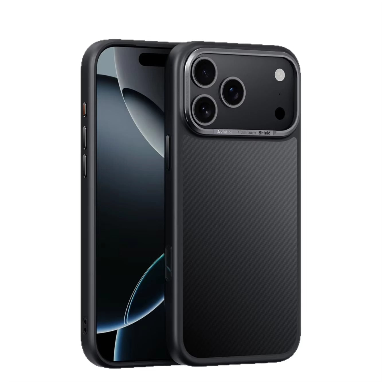 Premium iPhone Case — 600D Kevlar Series Conelz Aramid Fiber Half-Wrapped Cover with Magnetic Shockproof Anti-Fingerprint Anti-Scratch Protection