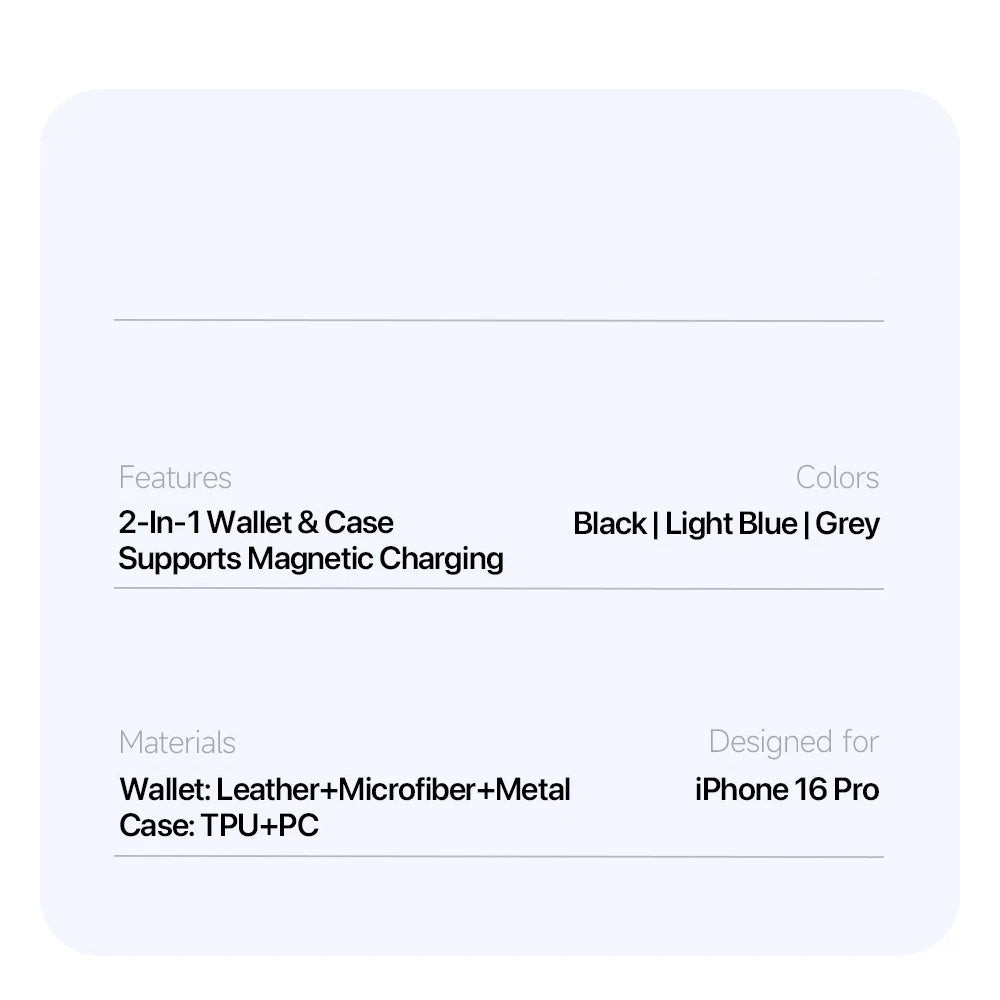 Premium iPhone Case — Cow Leather Detachable Magnetic Wallet Cover with Card Slots, Shockproof Drop Protection, Wireless-Charging Support & Lanyard Option