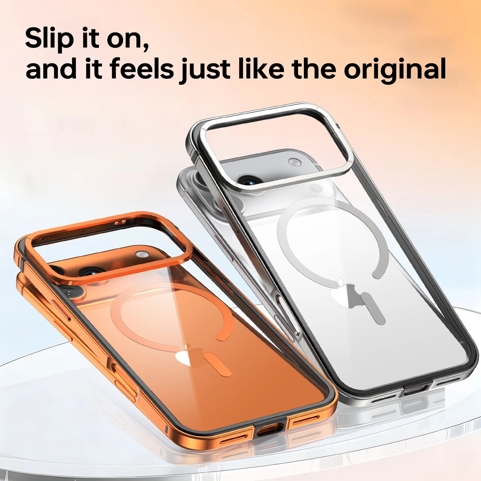 Premium iPhone Case — High-End Metal Frame with MagSafe Magnetic Charging, HD Acrylic Backplate, Durable Aluminum Alloy Protective Design