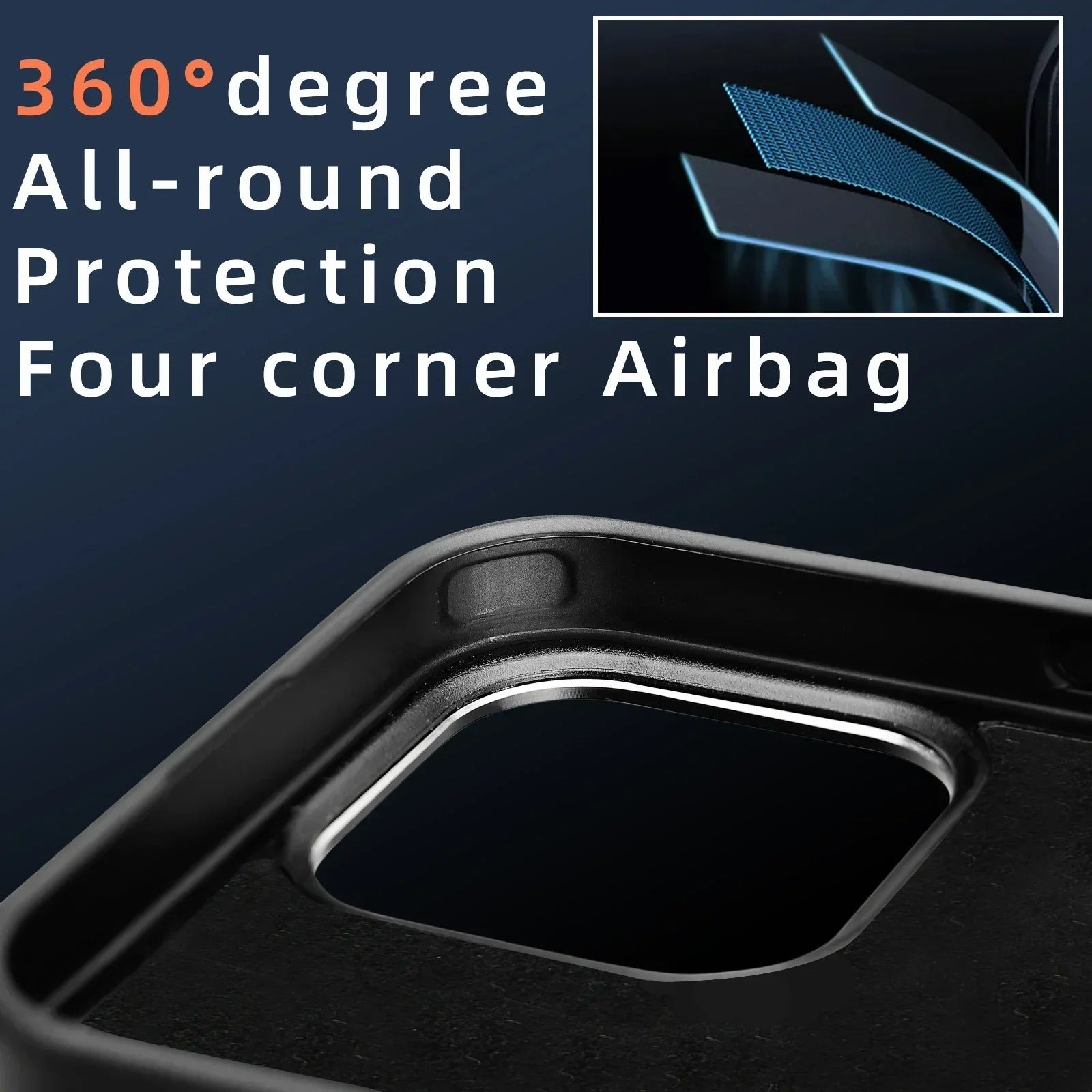 Premium iPhone Case — Metal Frame Carbon Fiber Aramid Armor Cover with Shockproof Full-Coverage Protection, Wireless Charging Support & Anti-Fingerprint Design