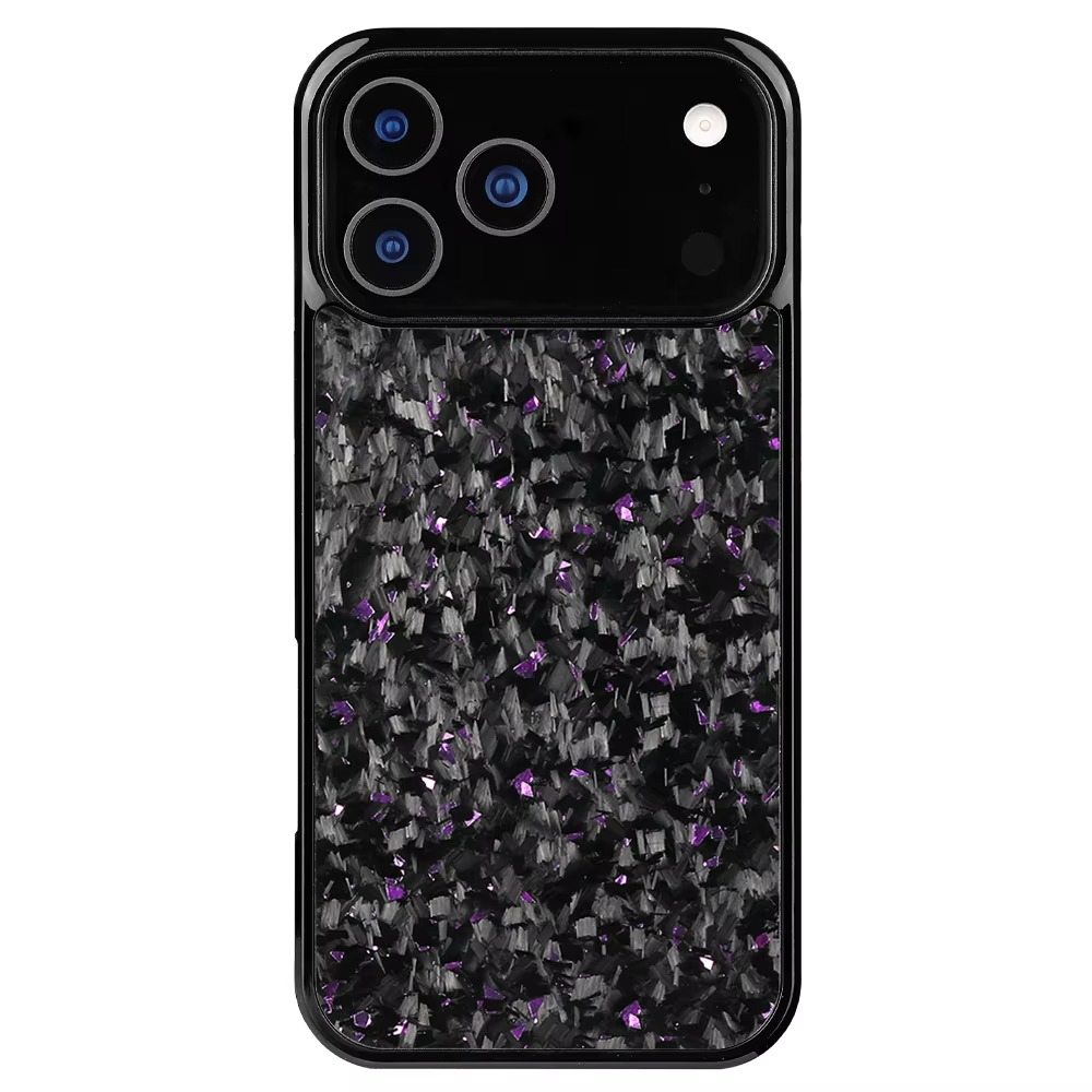 Premium iPhone Case — Real Forged Carbon Fiber MagSafe Cover with Shockproof Full-Coverage TPU Hybrid Design & Non-Slip Textured Finish