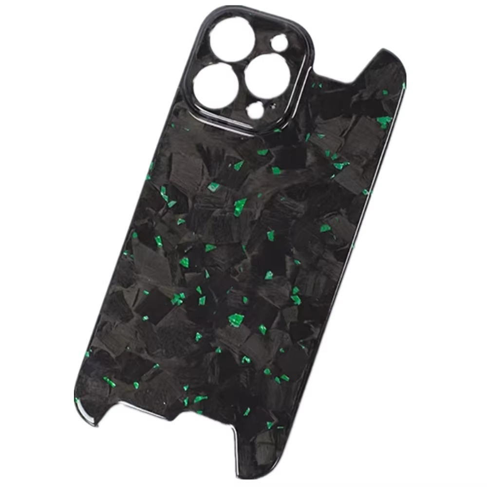 Premium iPhone Case — Real Glossy Forged Carbon Fiber Ultra-Thin Lightweight Cover with Slim Half-Wrapped Protective Design