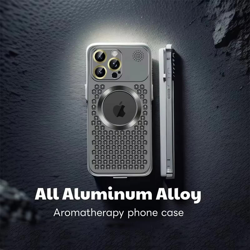 Premium iPhone Case — Heat Dissipation Magnetic Aluminum Cover with MagSafe Compatibility, Dual-Layer Shockproof Design and Slim Scratch-Resistant Protective Finish