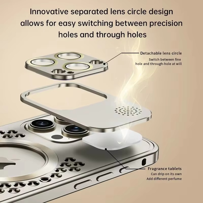 Premium iPhone Case — Heat Dissipation Magnetic Aluminum Cover with MagSafe Compatibility, Dual-Layer Shockproof Design and Slim Scratch-Resistant Protective Finish