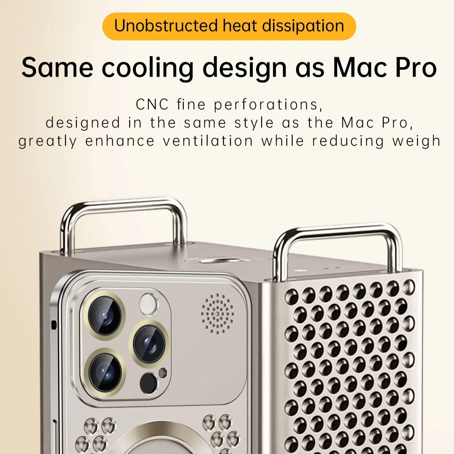 Premium iPhone Case — Heat Dissipation Magnetic Aluminum Cover with MagSafe Compatibility, Dual-Layer Shockproof Design and Slim Scratch-Resistant Protective Finish