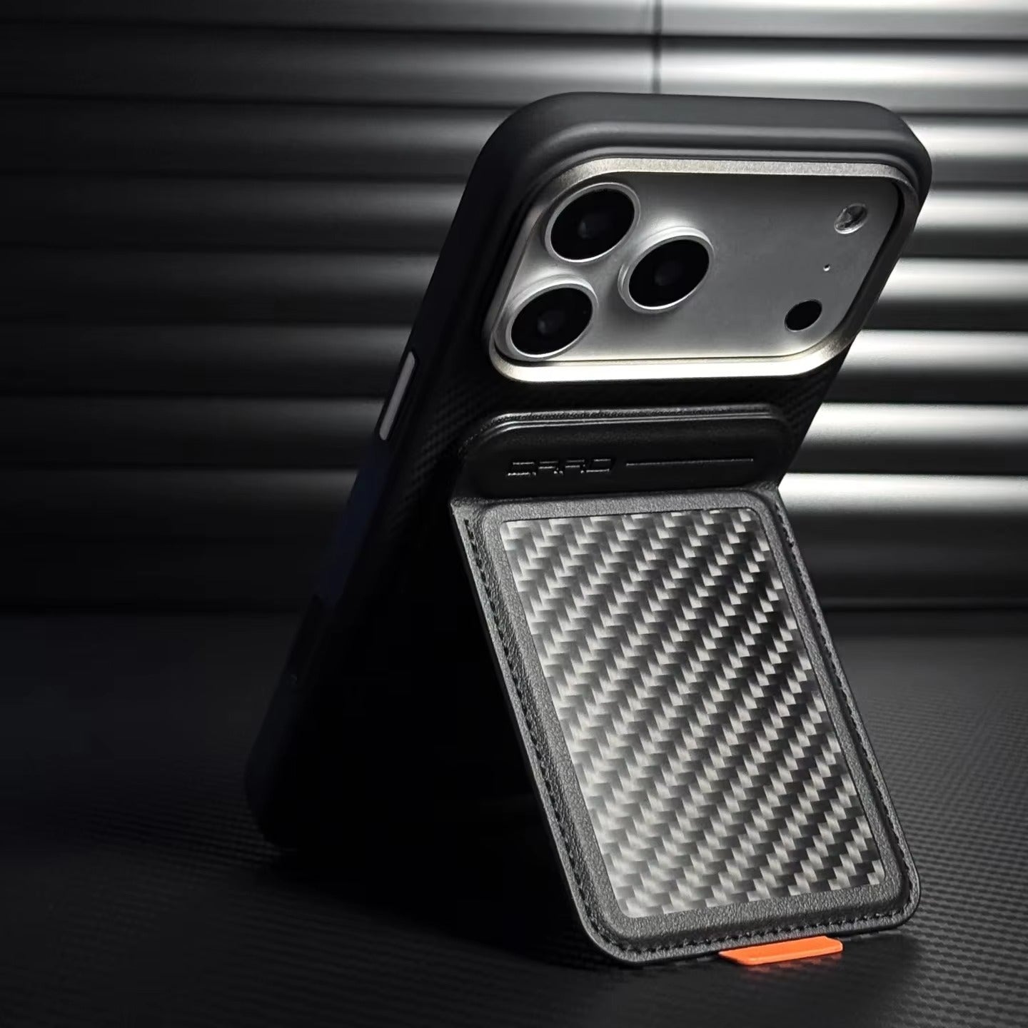 Premium iPhone MagSafe Card Holder with Stand, Genuine Carbon Fiber Business Wallet with RFID Protection & Secure Credit Card Storage