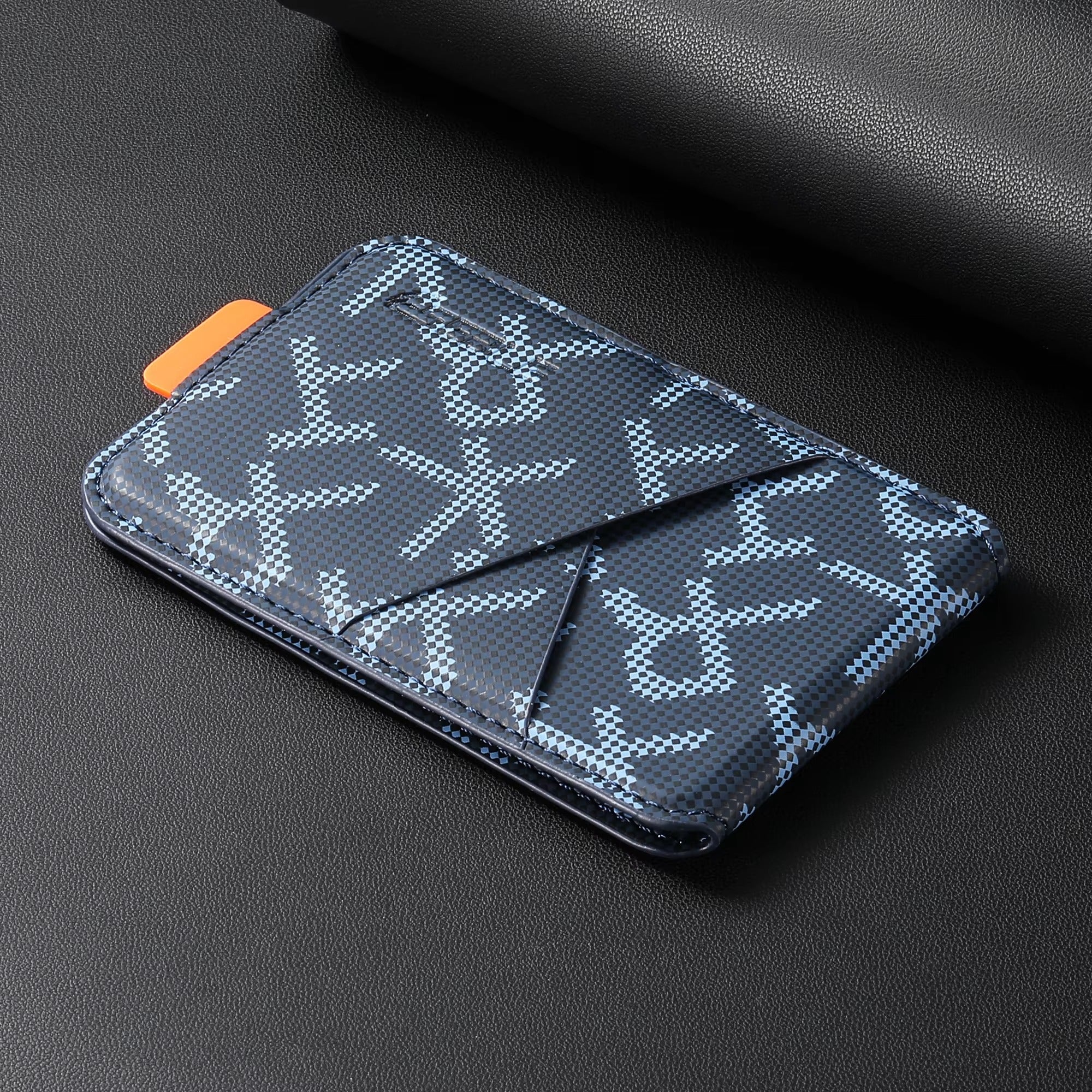 Premium iPhone Magnetic Leather Wallet Card Holder, MagSafe-Compatible Bank Card Case with Strong Magnet & Storage Compartment