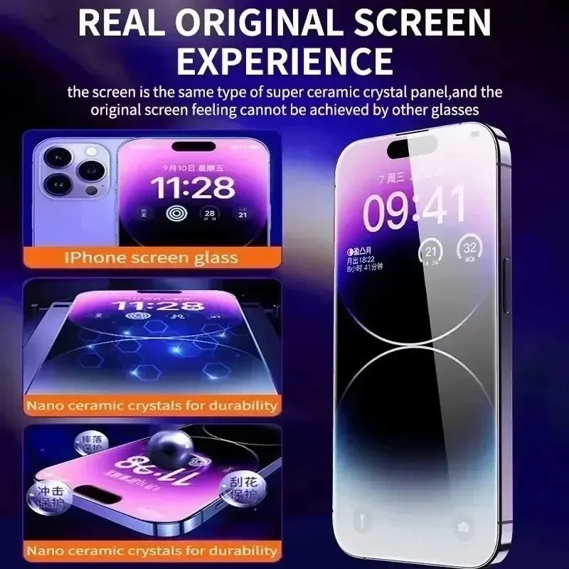 Refined iPhone Privacy Screen Protector – Anti-Spy Tempered Glass with Full Display Coverage, Scratch-Resistant & Shatter-Protective Front Screen Shield