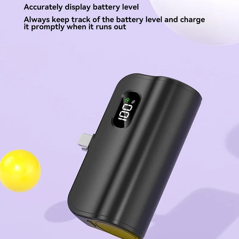 Rugged High-Capacity Portable Power Bank, 20W Fast-Charge Battery with Built-In Cables and LED Light for Multi-Device Charging