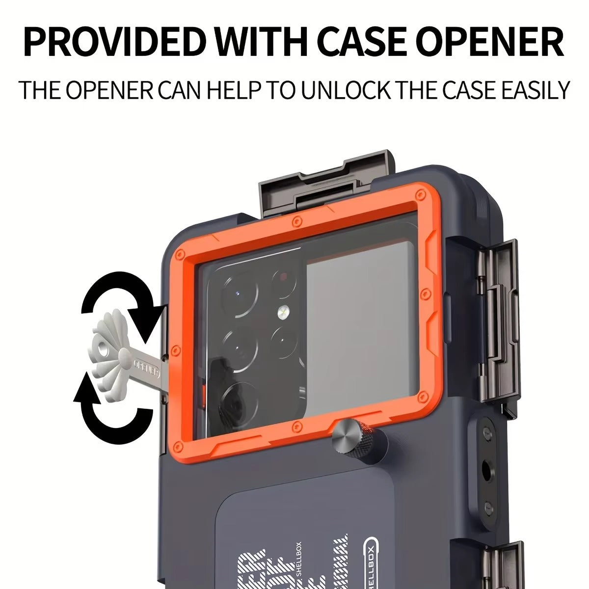 Rugged iPhone Case — Waterproof Full Housing with 15m Diving & 50ft Swimming Protection, Holster and Lanyard for Heavy-Duty Use