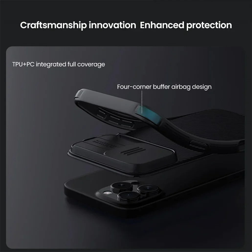 Rugged iPhone Case — CamShield Pro Magnetic Cover with Sliding Camera Protection, Tough TPU+PC Shell and Durable Shockproof Design