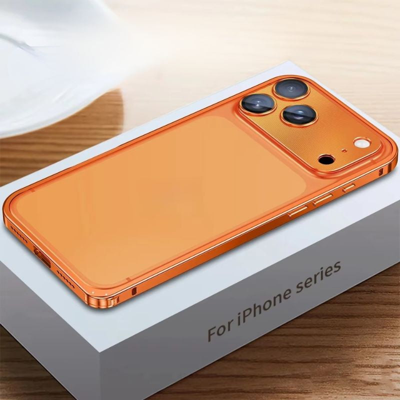 Rugged iPhone Case — Aluminum Alloy Frame Cover with Metal Lens Glass Protection, Heat-Dissipation Design and Durable Shockproof Build