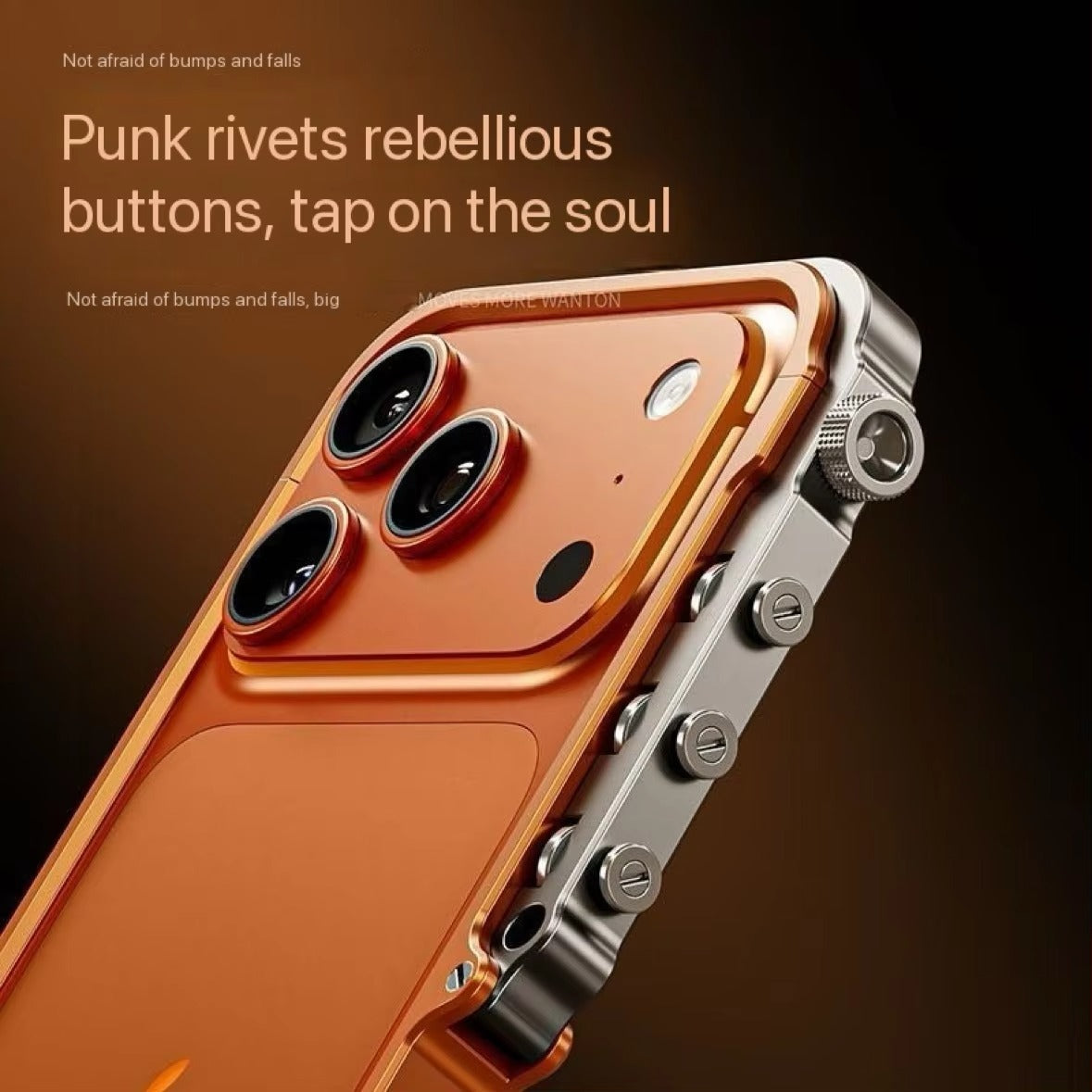 Rugged iPhone Case — Cyberpunk Aluminum Alloy Mechanical Bumper with Shockproof Metal Frame and Heavy-Duty Drop Protection