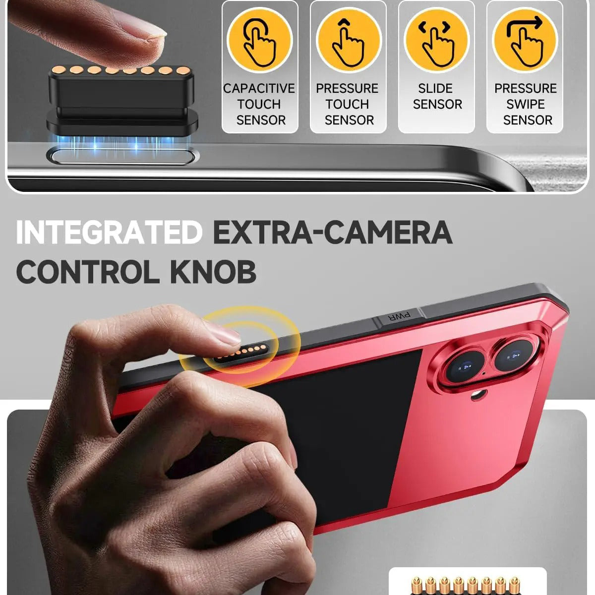 Rugged iPhone Case — Heavy-Duty Aluminum Armor Cover with Dual-Layer Metal + TPU Protection, Water-Resistant Dustproof Design and Shockproof Impact Truss