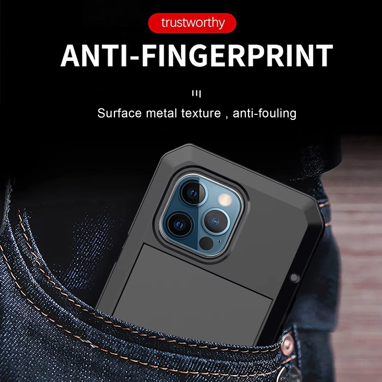 Rugged iPhone Case — Heavy-Duty Aluminum Armor Cover with Dual-Layer Metal + TPU Protection, Water-Resistant Dustproof Design and Shockproof Impact Truss