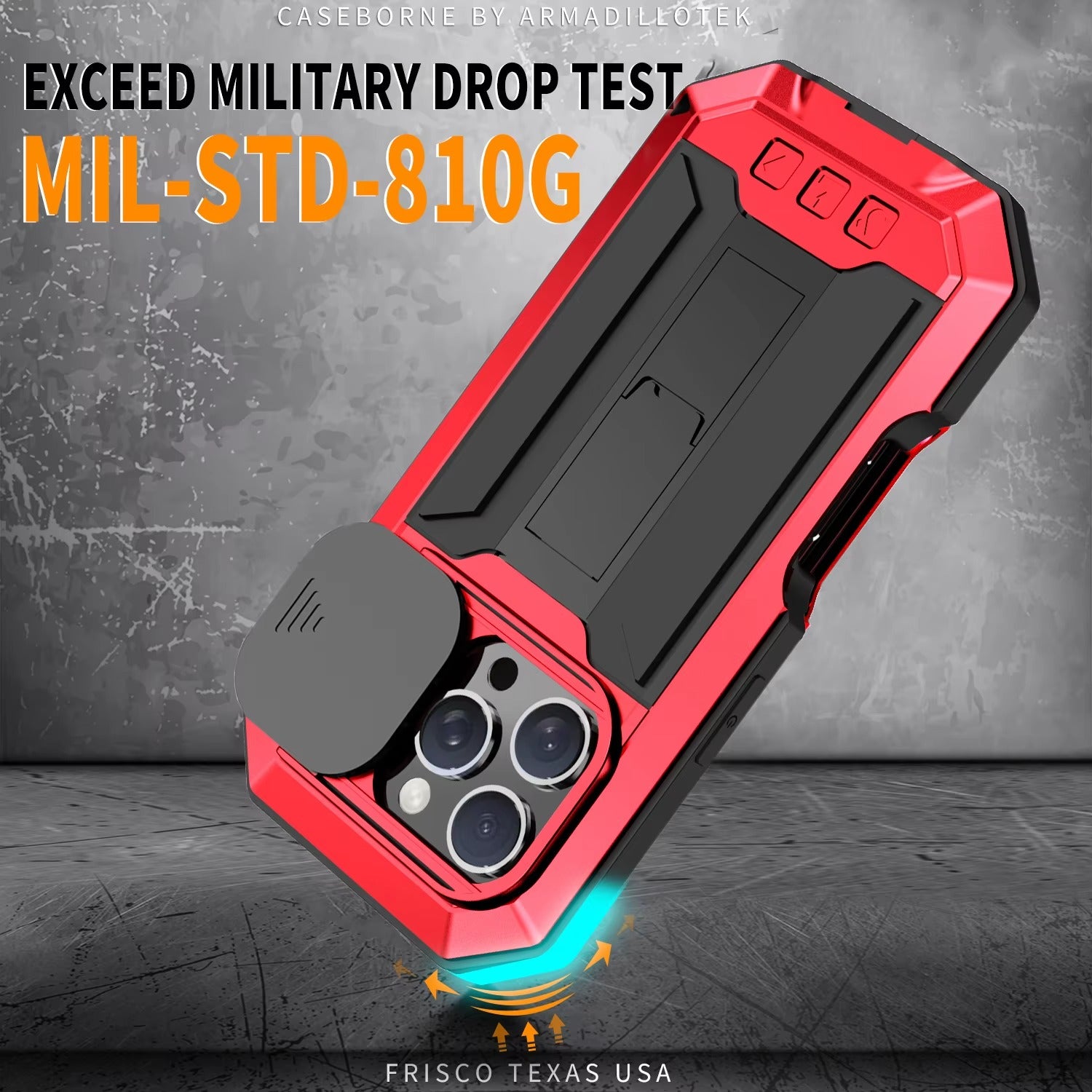 Rugged iPhone Case — Heavy-Duty Aluminum Metal Cover with Built-In Tempered Glass Screen Protector, Military-Grade Shockproof Design and Dustproof Anti-Fingerprint Protection