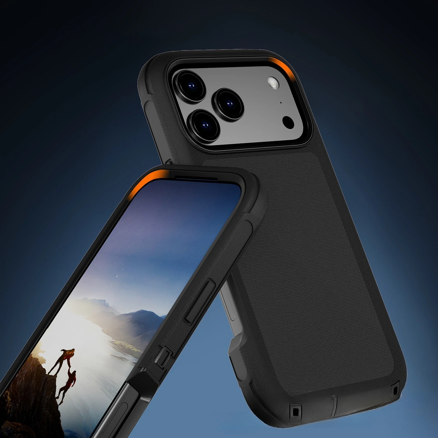 Rugged iPhone Case — Heavy-Duty Armor Cover with Belt Clip, Shockproof Dual-Layer PC+TPU Protection, Matte Anti-Slip Anti-Fingerprint Design
