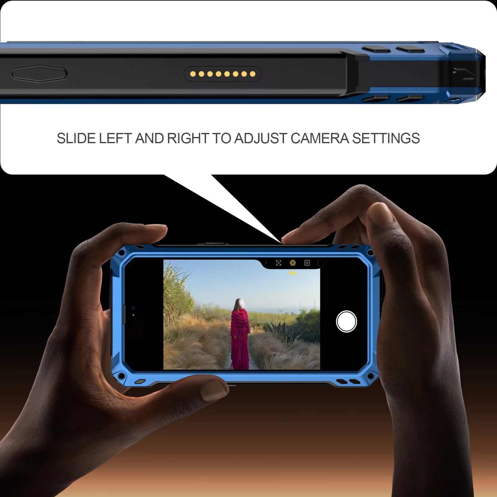 Rugged iPhone Case — Heavy-Duty Metal MagSafe Cover with Camera Guard Kickstand, 9H Screen & Lens Protectors, Dual-Layer Aluminum Bumper & Military-Grade Shockproof Design